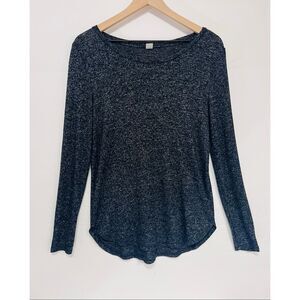 Old Navy Long Sleeve Black Heather Top   Size S